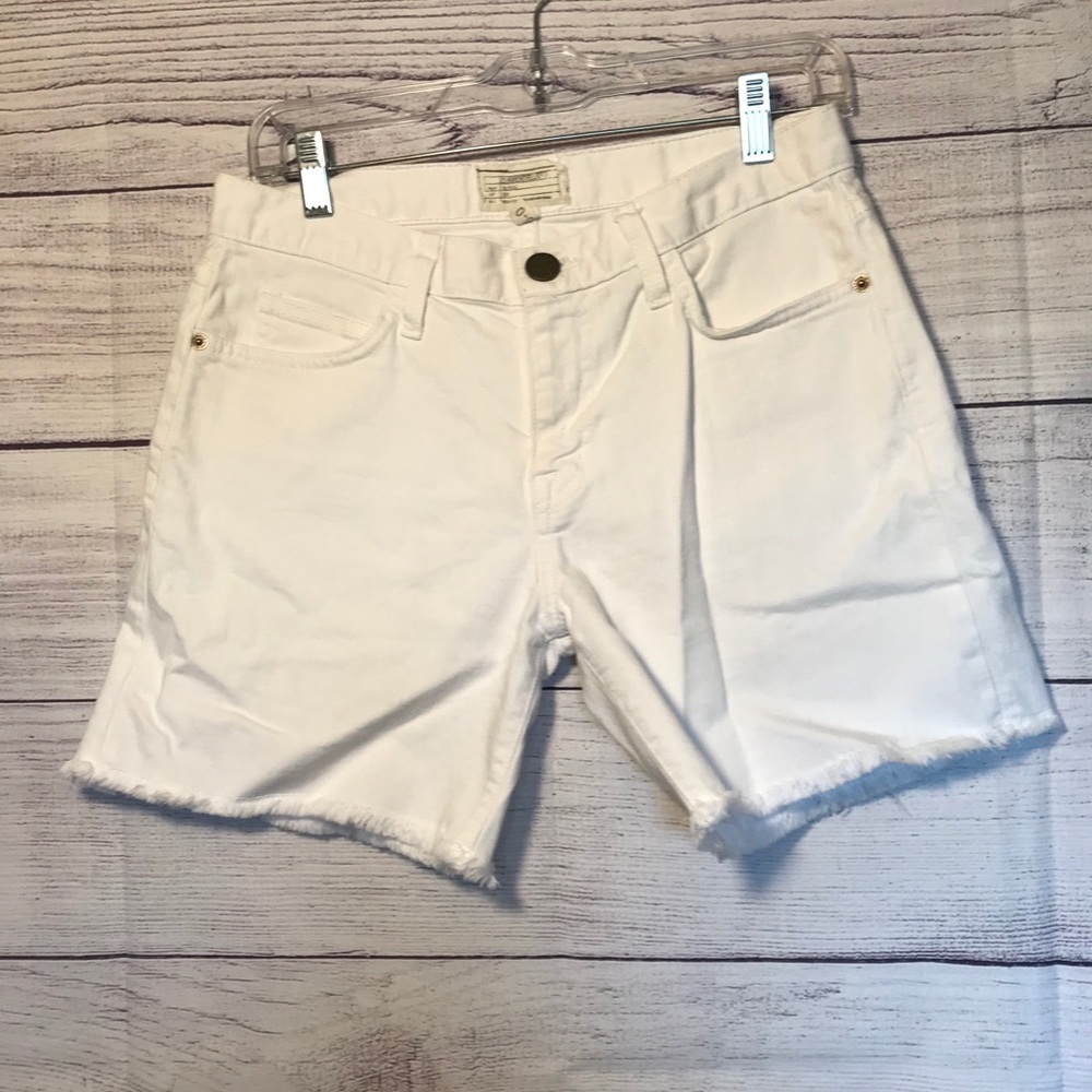 Current/Elliot cut off white shorts